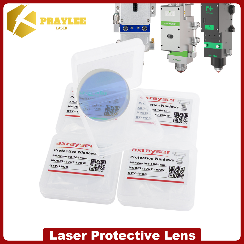 Industrial Fiber Laser - レーザー保護レンズ 18x2 27.9x4.1 37x7 フルサイズ保護窓 Raytools
