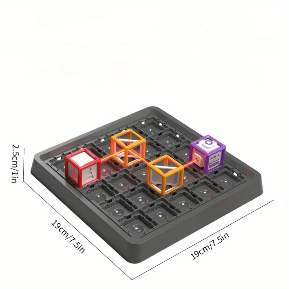 Industrial Laser Alignment Tool - レーザーメイズスタッキング教育玩具 子供向け 60レベルチャレンジ レーザーメイズSTEMゲーム おもちゃ 論理的思考トレーニングボードゲーム
