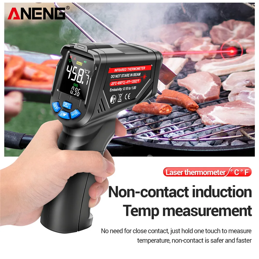 Industrial Laser Temperature Gun - センサーガン回路工業用試験床暖房管温度テスターANENG TH05デジタル赤外線サーマルイメージャーIRレーザー