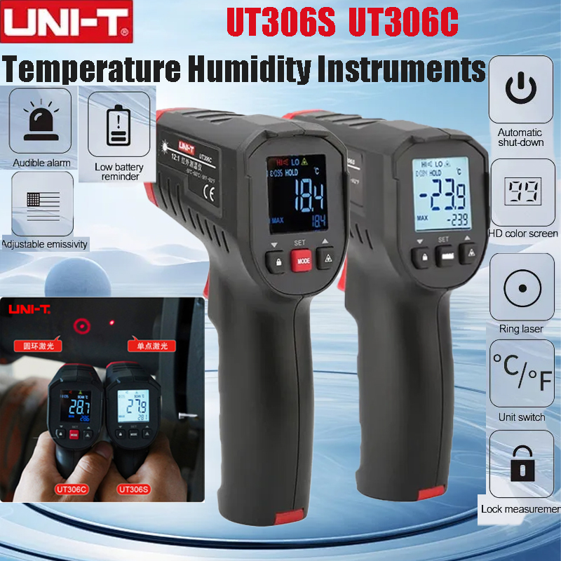 UNI-T UT306S UT306C デジタル温度計 レー - Industrial Laser Temperature Gun のレビューと価格