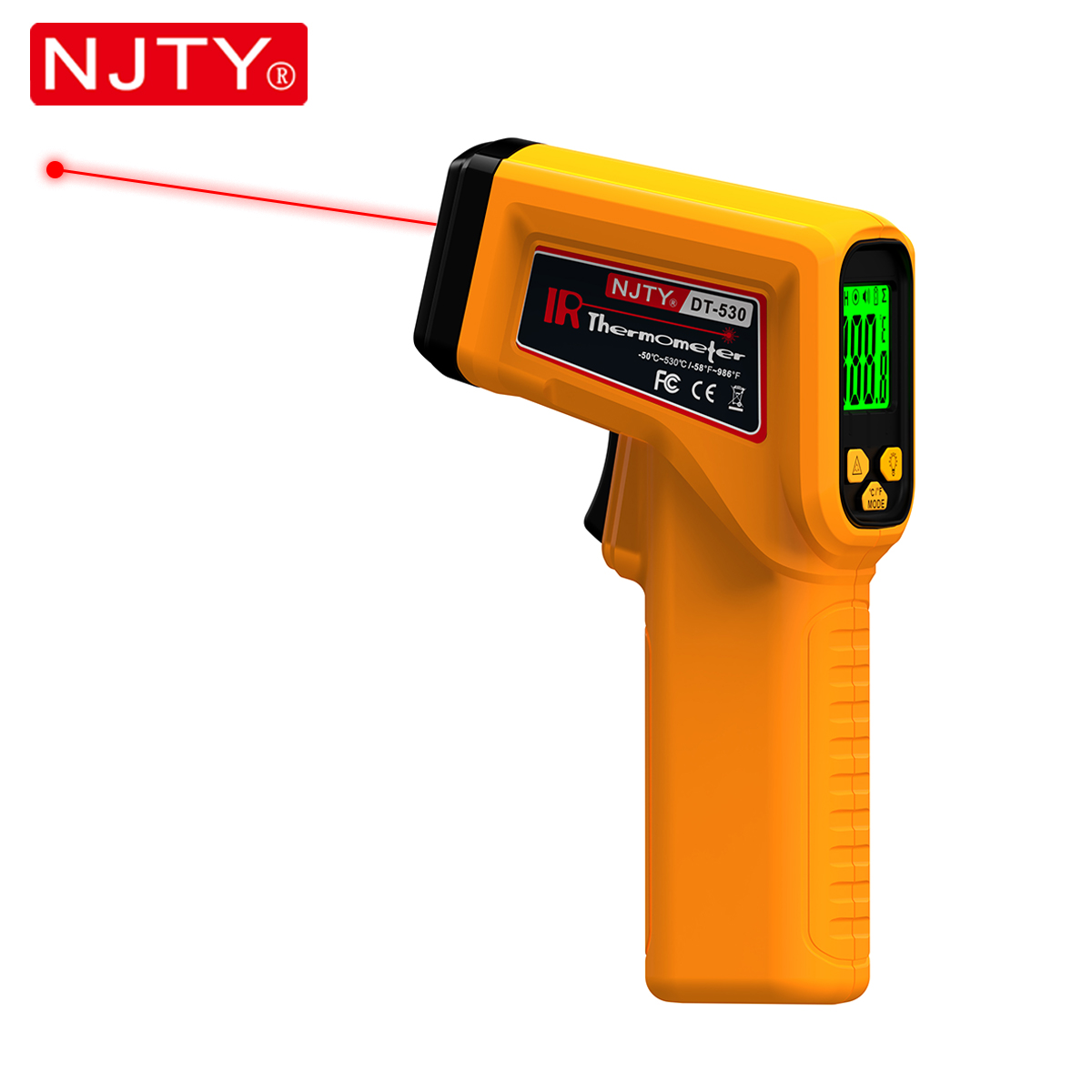 NJTY 赤外線温度計レーザー非接触温度ガン工業用正確な - - Industrial Laser Temperature Gun のレビューと価格