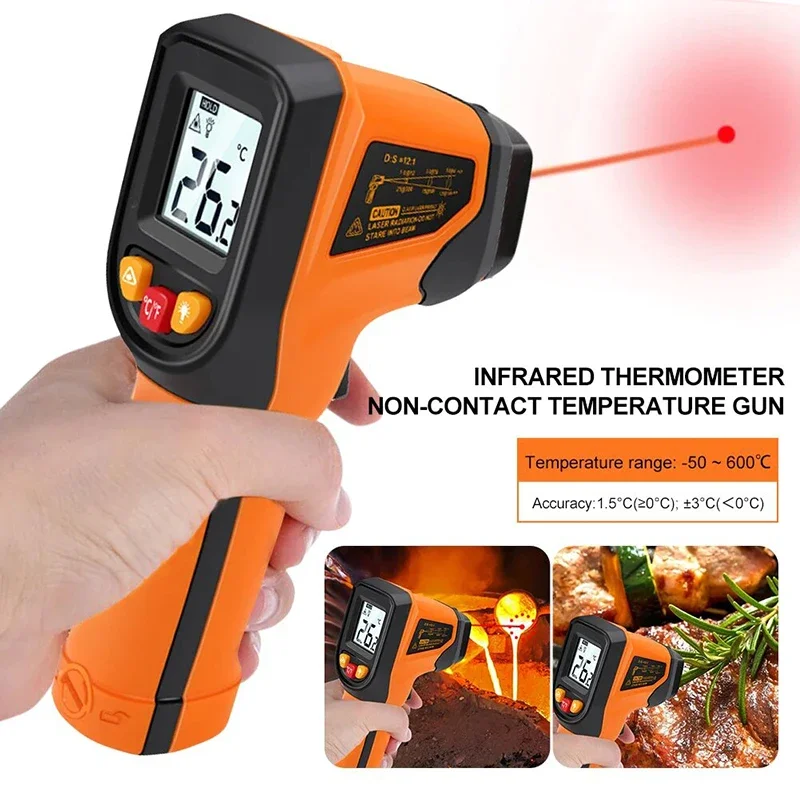 T400 T600 デジタル赤外線温度計 -50~600 ℃ - Industrial Laser Temperature Gun のレビューと価格