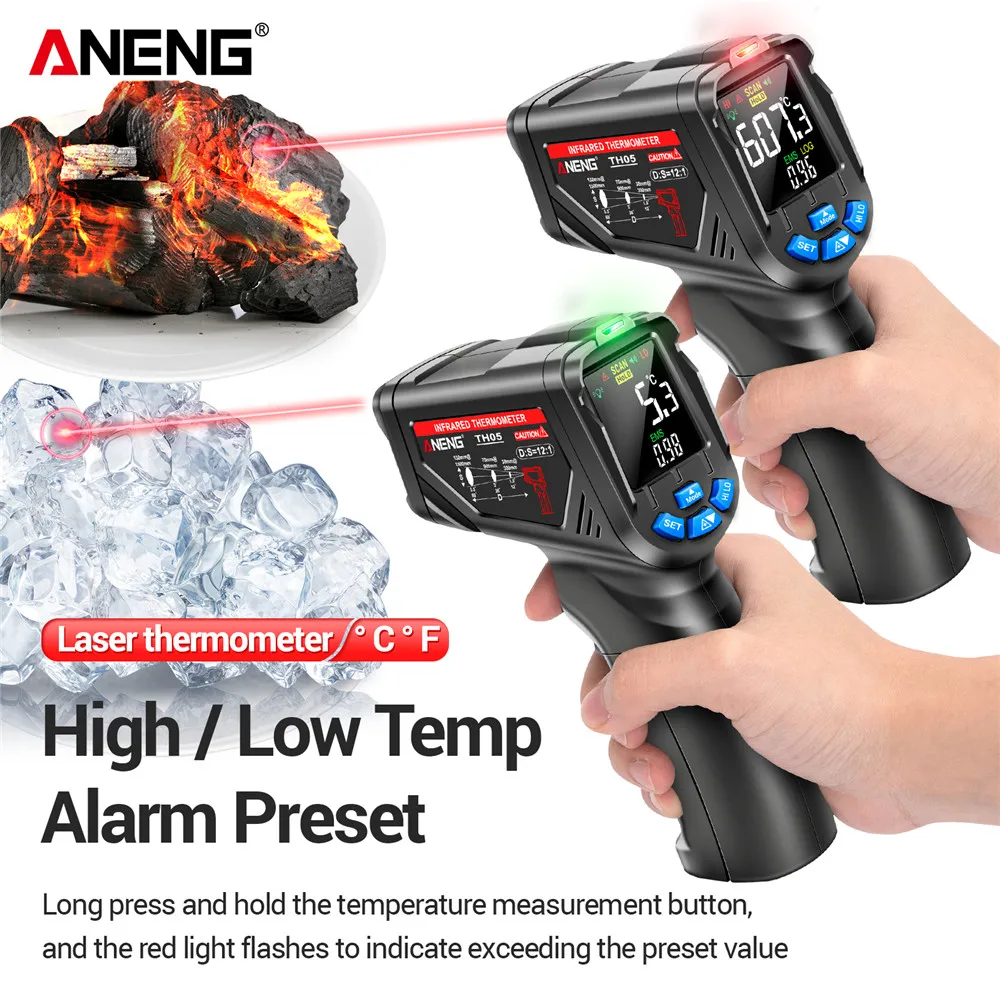 赤外線温度計 デジタル 非接触式 -20～650℃ ℃    - Industrial Laser Temperature Gun のレビューと価格