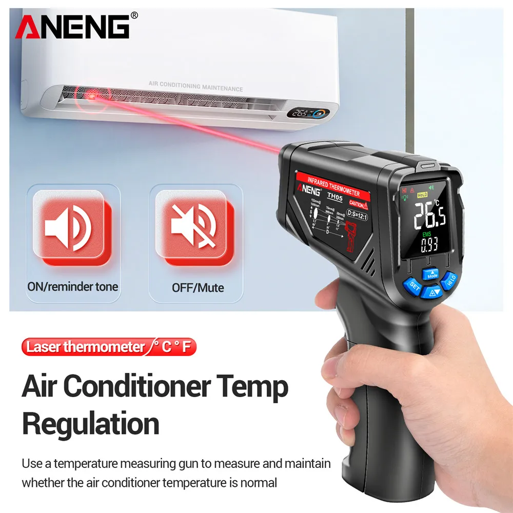 赤外線温度計 デジタル 非接触式 -20～650℃ ℃    - Industrial Laser Temperature Gun のレビューと価格
