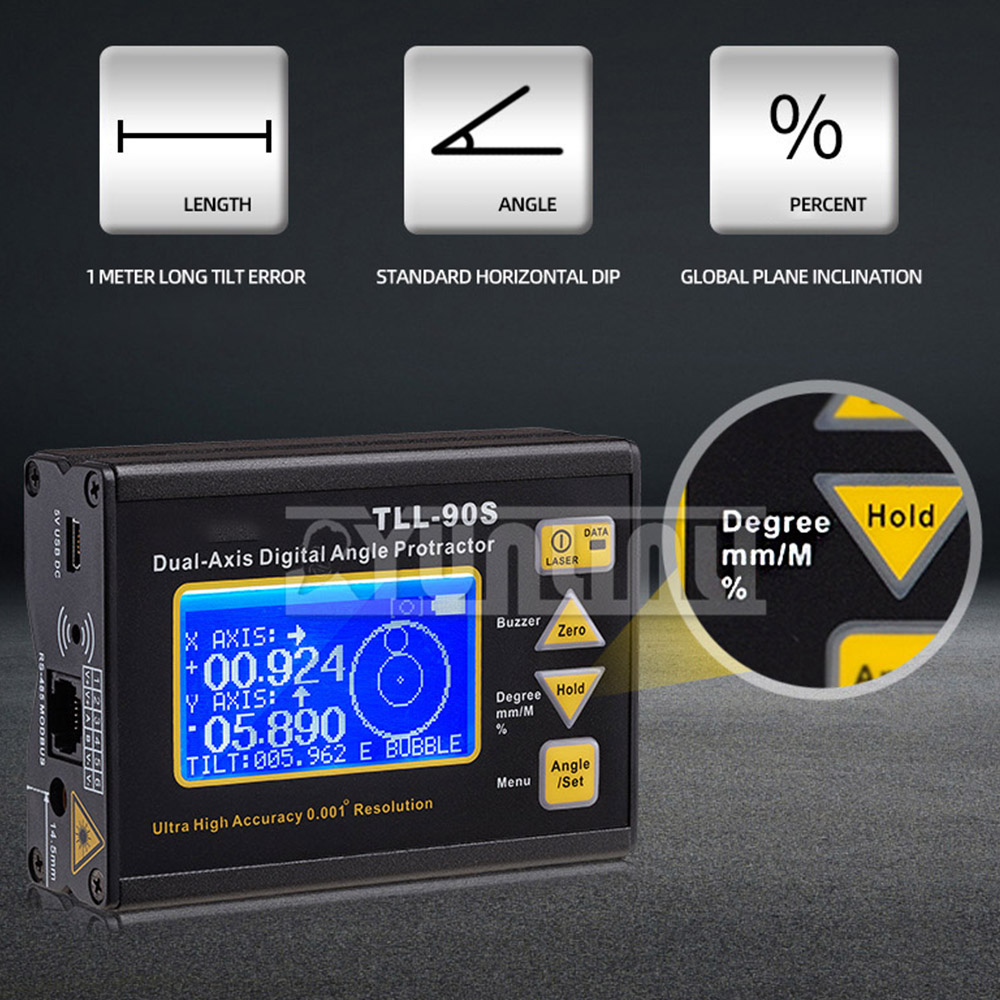 レーザーレベル電子レベル高精度0.005二軸デジタル傾斜計T - Industrial Laser Alignment Tool のレビューと価格