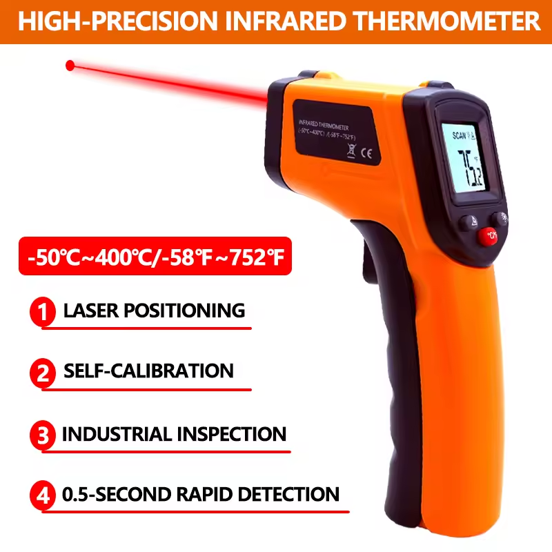 ハンドヘルド赤外線温度計温度ガン非接触レーザー熱テスター産業 - Industrial Laser Temperature Gun のレビューと価格